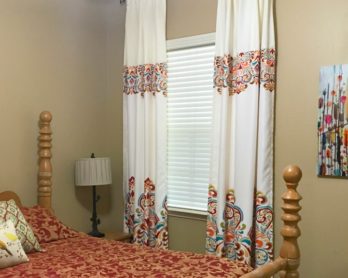 Ultimate DIY Guide to Lengthening your Curtains with One Seam: Tutorial on how to lengthen curtains with a single seam | blowingawayoutwest.com -The easiest way to lengthen curtains, and to add different fabrics to curtains. #diycurtains #lengthencurtains #curtaintutorial #extralongcurtains #curtainsfortallceilings