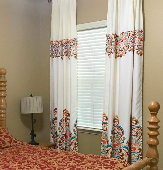 Ultimate DIY Guide to Lengthening your Curtains with One Seam: Tutorial on how to lengthen curtains with a single seam | blowingawayoutwest.com -The easiest way to lengthen curtains, and to add different fabrics to curtains. #diycurtains #lengthencurtains #curtaintutorial #extralongcurtains #curtainsfortallceilings