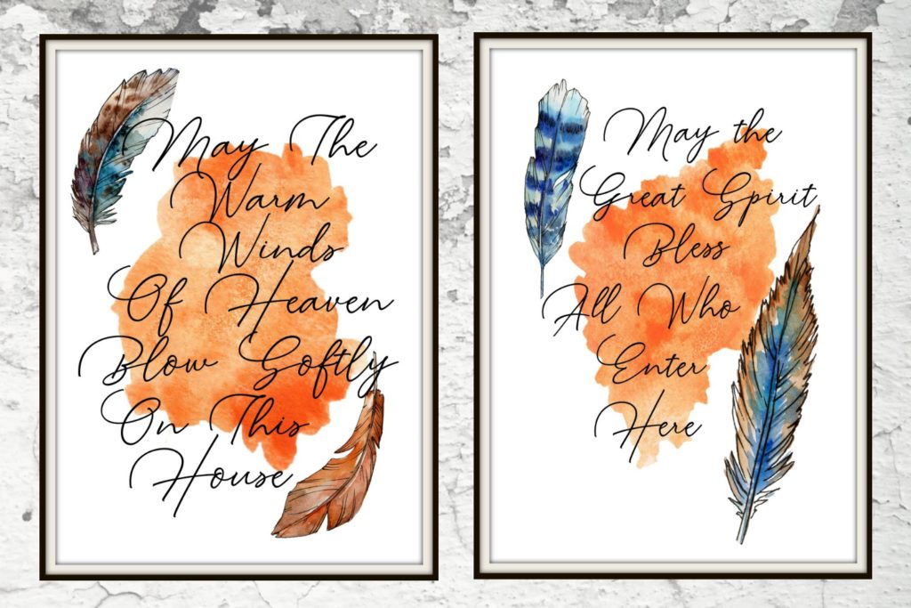 Free printables! Beautiful Native American Blessings.