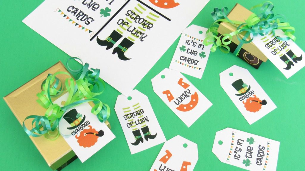 Free St Patrick's Day Printables and Gift Tags: Charming St Patrick's Day Printables | blowingawayoutwest.com - Lucky and Charmed Gift Tags and Printables. #stpatricksdayprintable #freesprintable #freestpatricksdayprintable #freeluckygifttags #gifttagstoprint