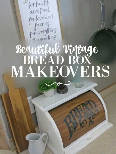 6 Beautiful Farmhouse Breadbox Makeovers | blowingawayoutwest.com - Check out these inspiring breadbox makeovers. #breadbox #farmhousestyle #diybox #farmhousemakeover