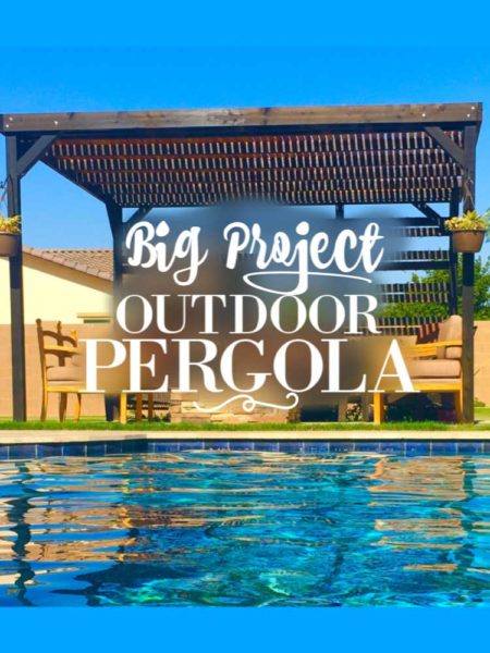 Tutorial: How to Build an Outdoor Pergola | blowingawayoutwest.com - How to build a Modern Pergola for your Yard.  Step-by-step process.  #diypergola #diycoveredporch #howtobuild #pergolatutorial
