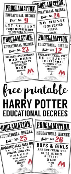 Free Harry Potter Printable at Paper Trail Design.com 