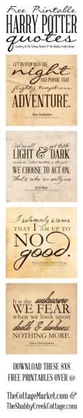 Free Harry Potter Printable at TheShabbyCreekCottage.com