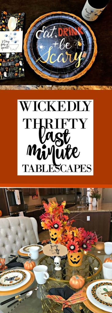 Easy Last Minute Halloween Table Settings