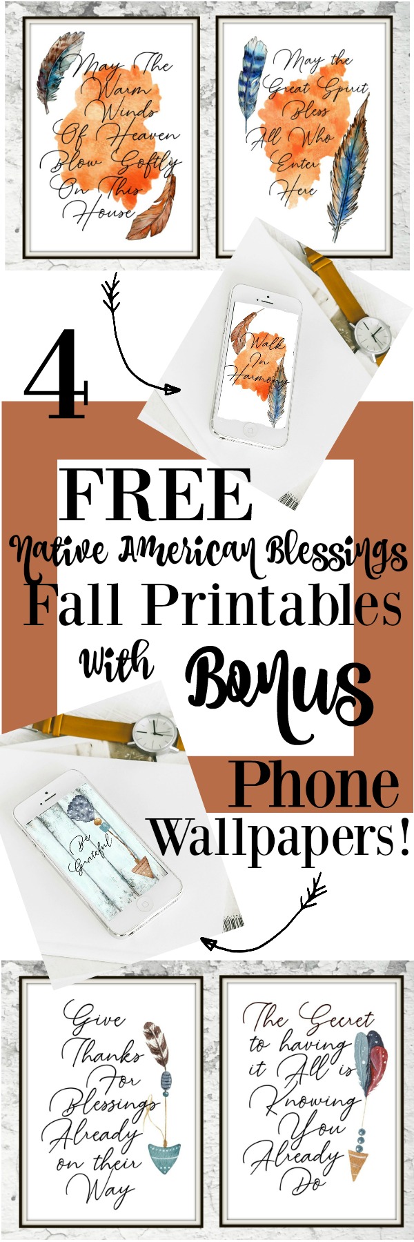 Get your FREE Native American blessings printables! With a bonus digital wallpaper!