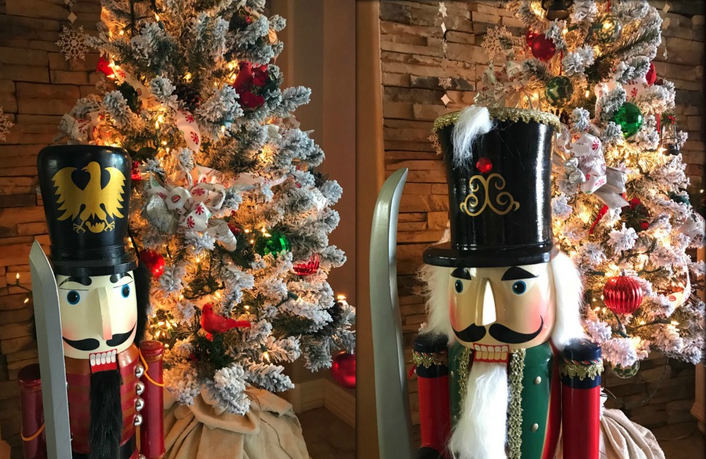 Christmas Tree Design: March of the Toy Soldiers | blowingawayoutwest.com - Toy soldier and woodland forest inspired tree design. #christmastree #christmastreedecorations #christmastreeornaments #nutcracker #holidaytree #christmasdisplay #12daysofchristmas