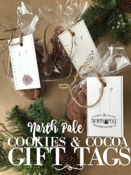 North Pole Hot Cocoa Bar  | blowingawayoutwest.com - Hot chocolate bar inspiration, and complete set of printables from the North Pole Cocoa & Cookie Mfg. Co. posters and gift tags  #hotcocoabar #hotcocoabarparty #hotchocolatebar #hotchocolatebarwedding #hotcocoabarwedding #northpolehotcocoa #12daysofchristmas #christmasparty