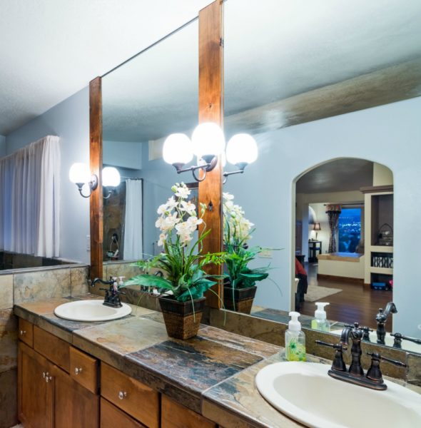 Ultimate DIY Guide to Turning Your Bathroom Into A Spa Retreat: How to create a Spa Bathroom for the DIYer | blowingawayoutwest.com -Inexpensive Ways To Turn your Bathroom into a Spa Retreat for the Do-It-Yourselfer #sparetreat #bathroommakeover #DIYer #masterbathroom #spabath 