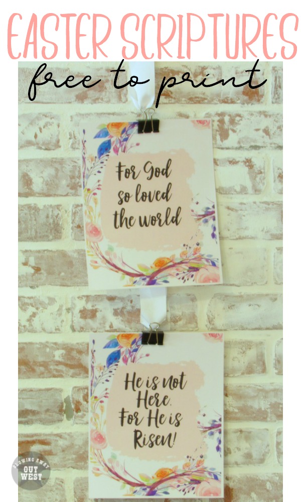 Free Easter Scripture Printables: Easter Scriptures Printable Art and Gift Cards | blowingawayoutwest.com - Easter Christian Cards and Printables. #easterprintable #freesprintable #freeeasterprintable #freeeastercards #gifttagstoprint #scriptureprintables