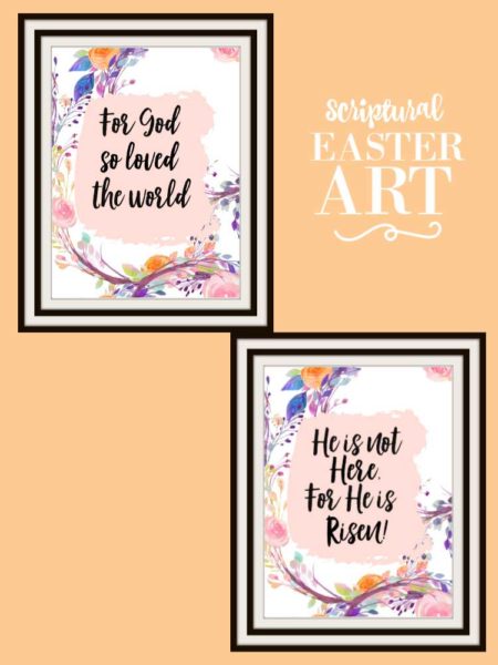Free Easter Scripture Printables: Easter Scriptures Printable Art and Gift Cards | blowingawayoutwest.com - Easter Christian Cards and Printables. #easterprintable #freesprintable #freeeasterprintable #freeeastercards #gifttagstoprint #scriptureprintables