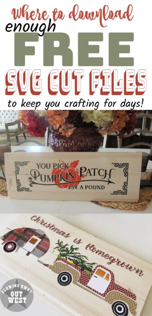 Where to find Enough Free SVG Files to Keep You Crafting for Days! | blowingawayoutwest.com - Create hundreds of amazing crafts and signs with a round-up of free SVG Cut file sites. #freesvg #freecutfiles #freecraftfiles #freecricutproject #cricutmade