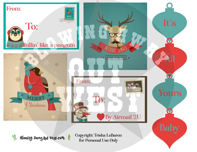 Cheeky Retro Christmas Wrapping Ideas and Wrapping Hacks | blowingawayoutwest.com - Christmas Wrapping Ideas and Hacks with Free Printable Tags #christmaswrappingideas #christmaswrapping #christmasgiftwrap#christmasretro#christmascheeky #freechristmastags #freechristmasprintables #12daysofChristmas #deckthehome #deckthehomebloghop #wrappinghacks #giftwrappinghacks