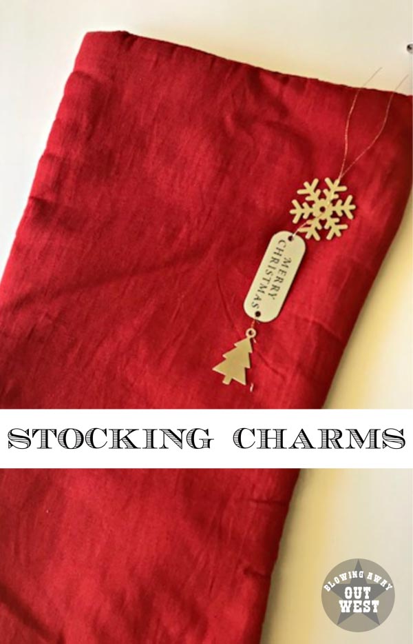 Christmas Stocking Charms | blowingawayoutwest.com - Easy DIY Christmas Stocking Charms and Embellishments #christmasstockingcharms #christmaststockingembellishments #christmasstockingideas #christmascrafts #christmasstockings #12daysofChristmas #deckthehome #deckthehomebloghop #christmascharms #christmasdiy