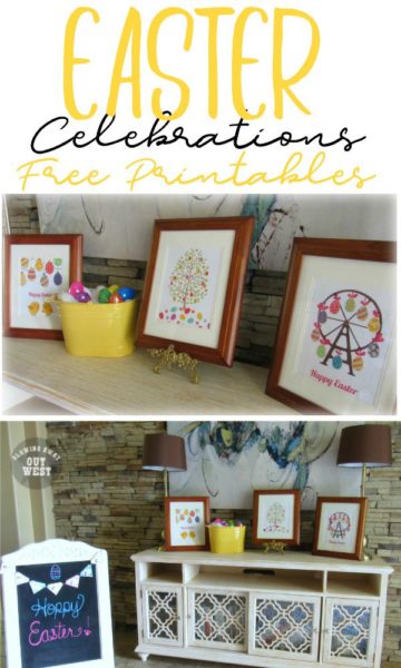 Hoppy Easter Printable Set: Free Easter Printable Art Set | blowingawayoutwest.com -Happy Easter Complete Set #freeprintable #freeeasterart #freeeasterprintable #hoppyeaster #easterbunnyset #diyeaster